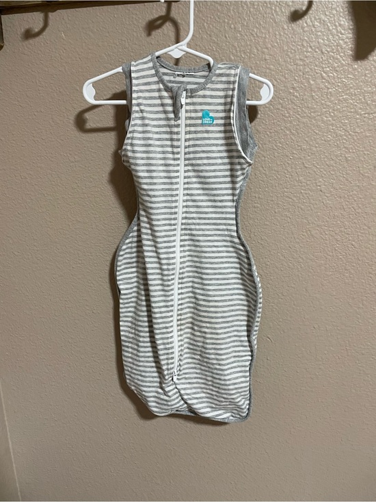 Love to dream Other - Love to dream Grey & White Striped Sleeveless Zip Swaddle One-Piece